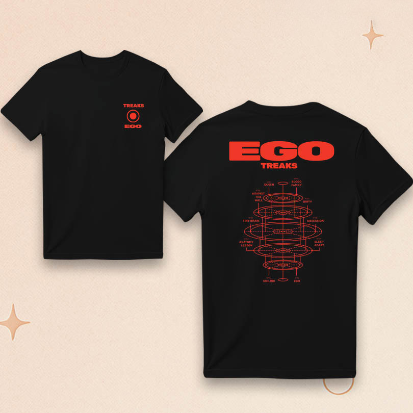 Treaks Merch EGO Noir Black T-Shirt Music Lover Gift Ideas For Him