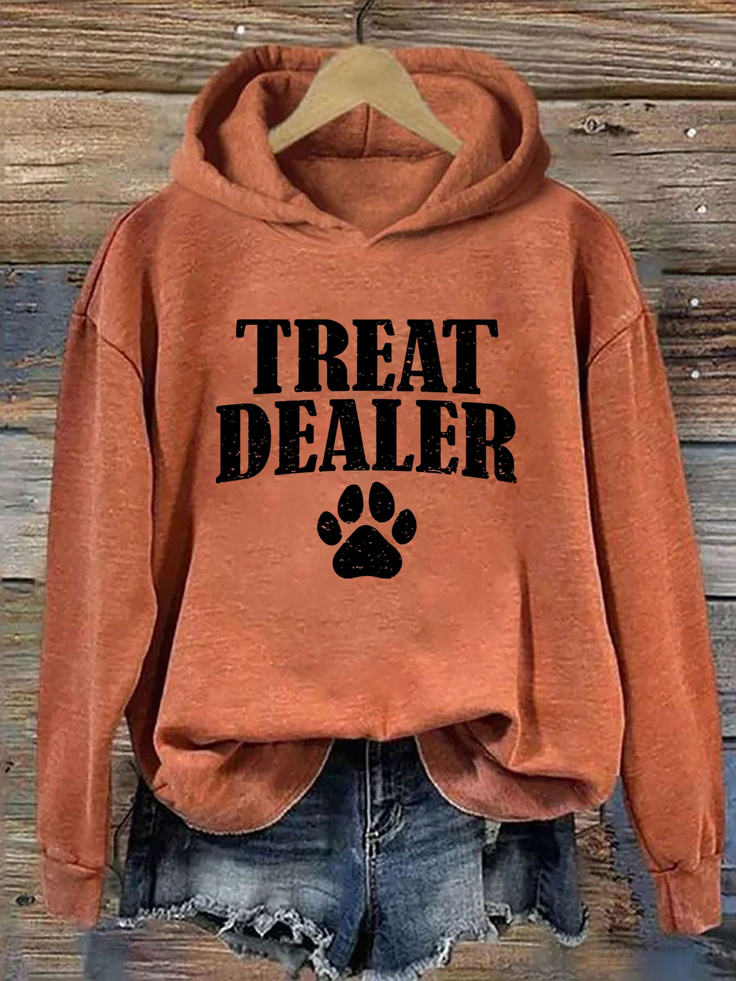 Treat Dealer Hoodie Funny Hooded Sweatshirt Presents For Dog Lovers
