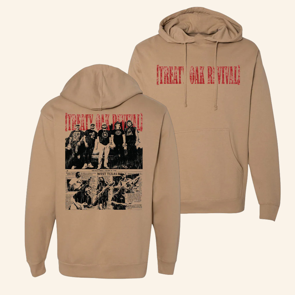 Treaty Oak Revival Merch Newspaper Hoodie Gift Ideas For Rock Fans