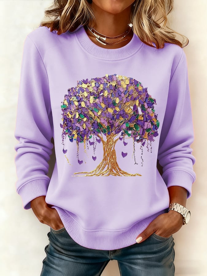 Tree Mardi Gras Sweatshirt Mardi Gras Clothes Women Best Gifts For Girlfriend