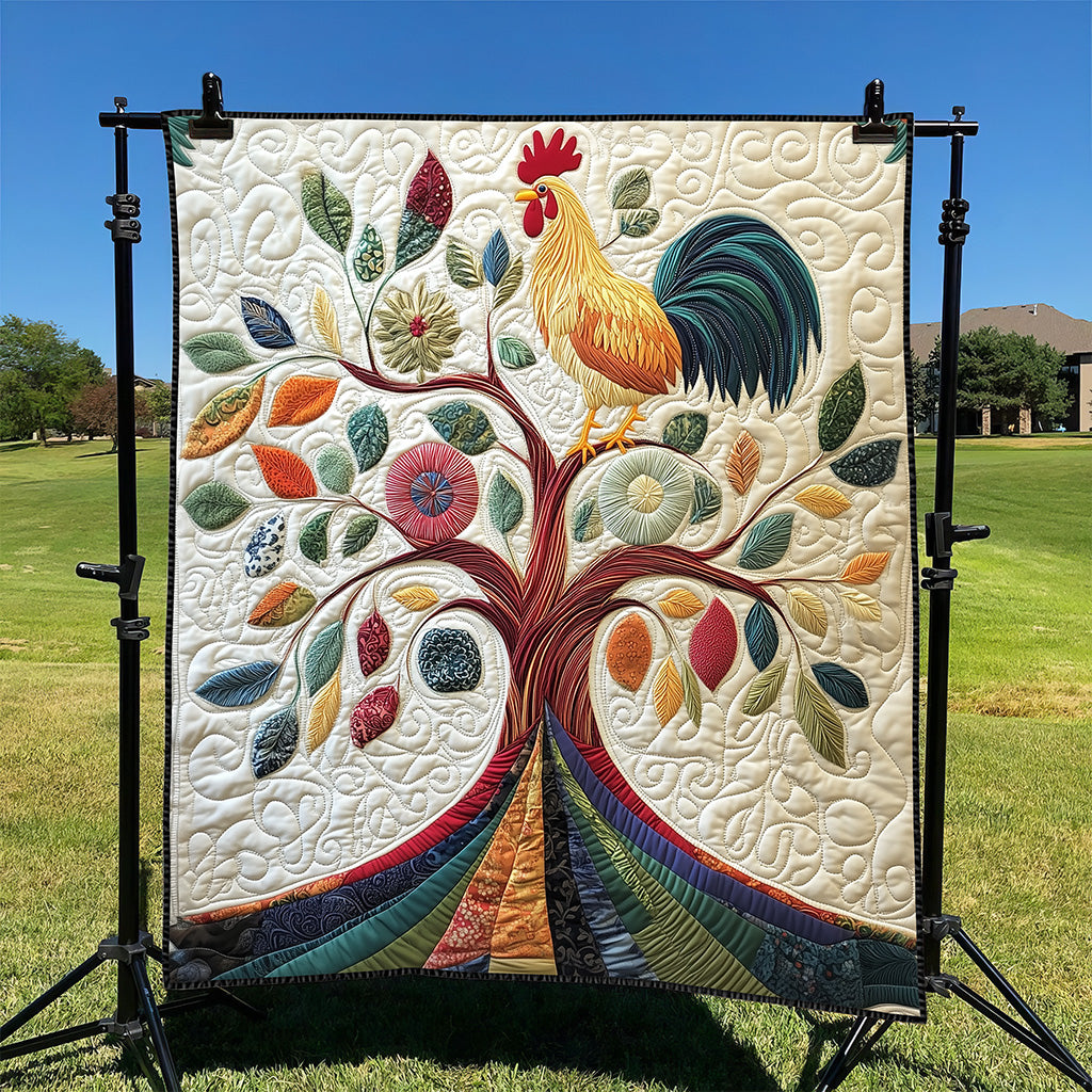 Tree of Chicken Quilted Blanket Nice Throw BlanketGifts For Hen Lovers Christmas