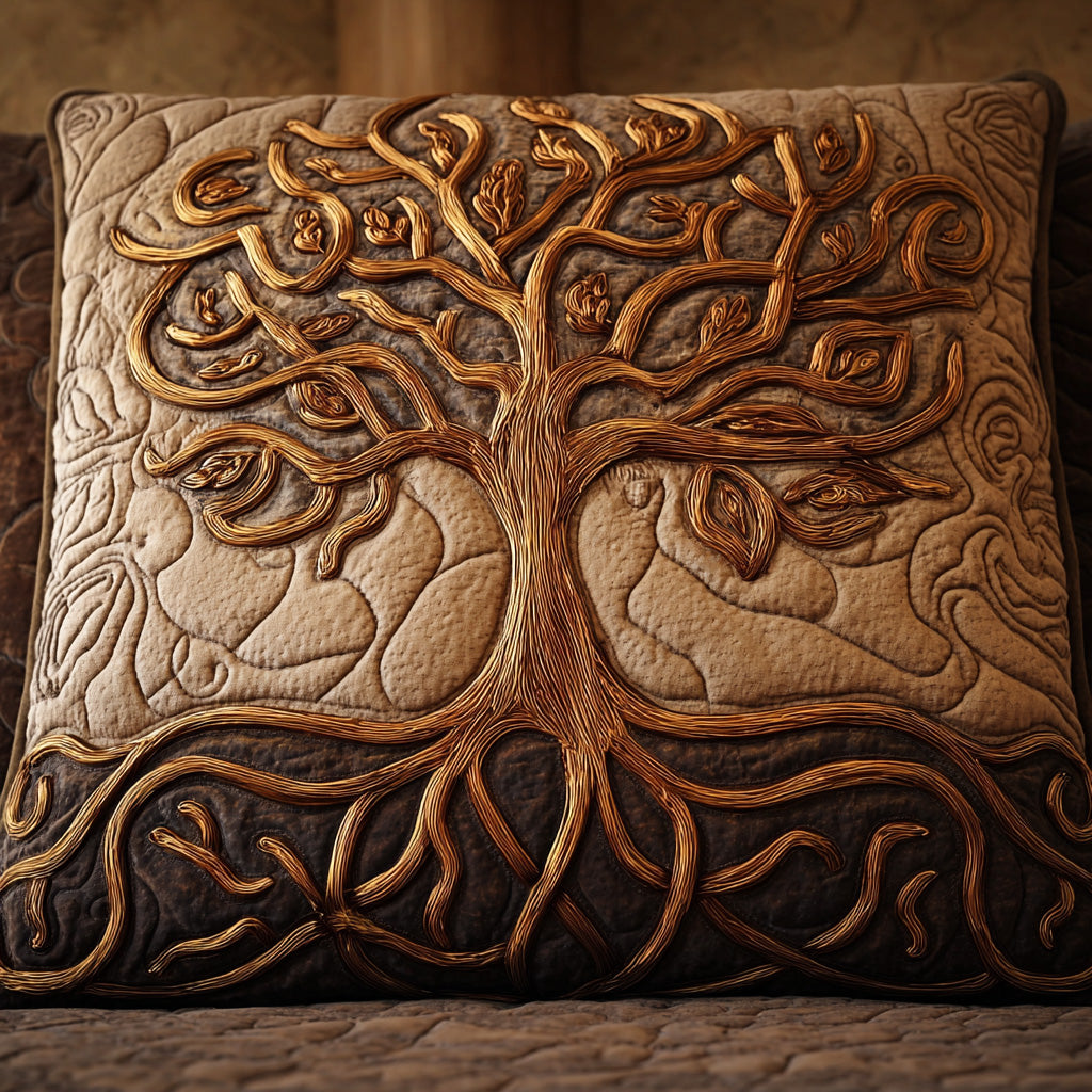 Tree of Harmony Quilted Pillow Case Best Cool Pillow Cases Tree Of Life Themed Gifts