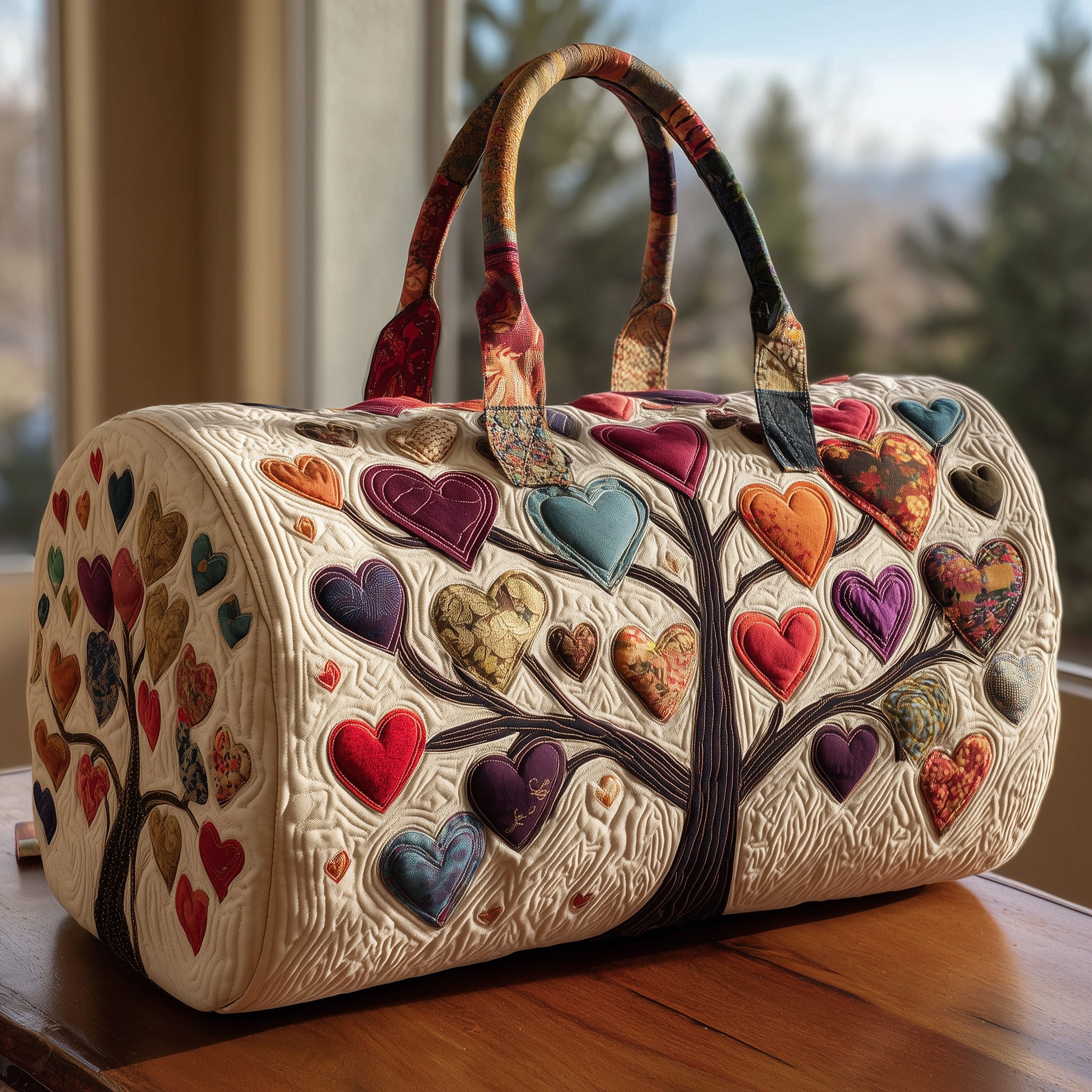 Tree Of Heart Quilt Duffle Bag Gift For Friends