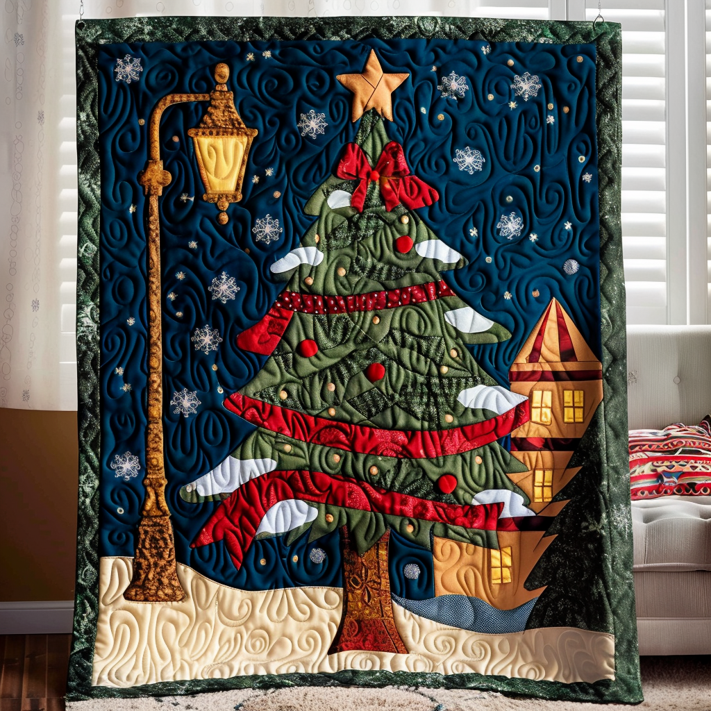 Tree of Joy Quilted Blanket Mother In Law Christmas Gift
