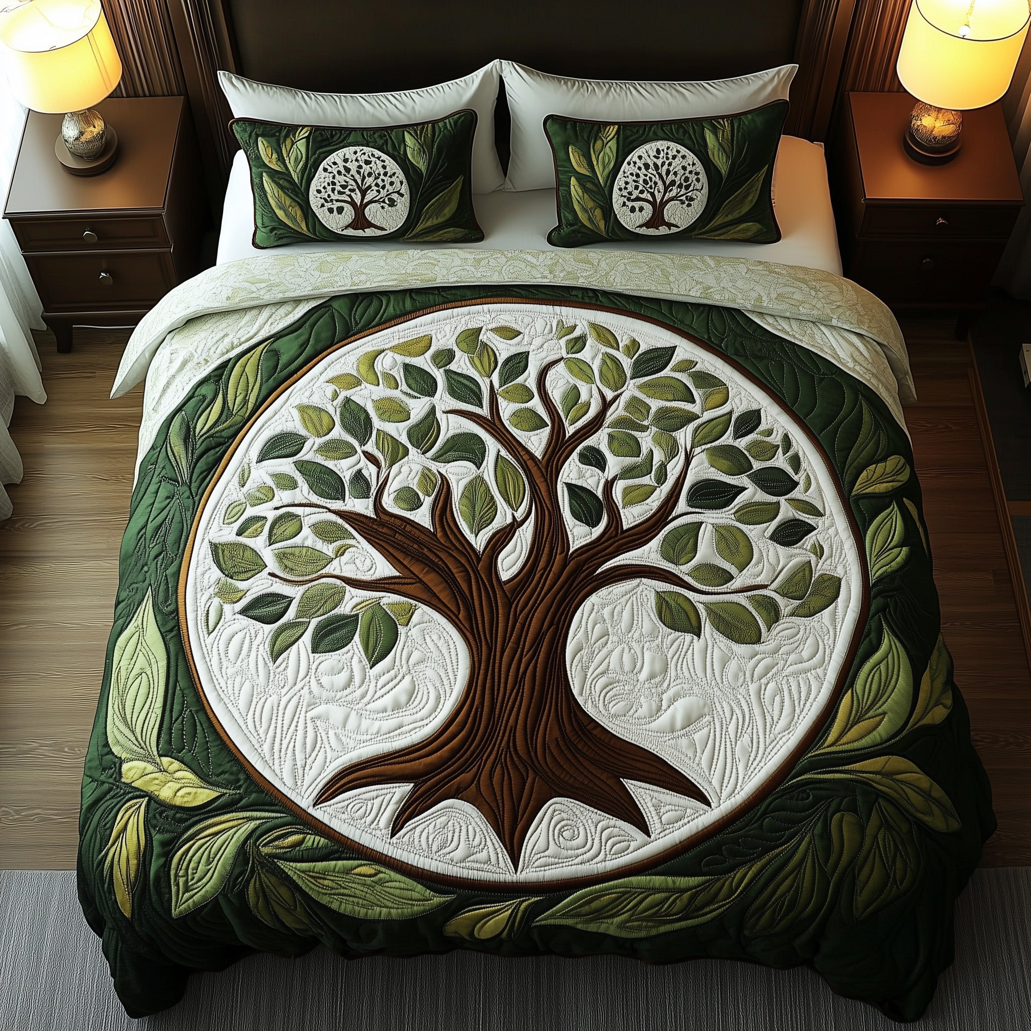 Tree Of Life Christmas Quilted Bedding Set Duvet Cover Bedspread Tree Of Life Gifts For Women