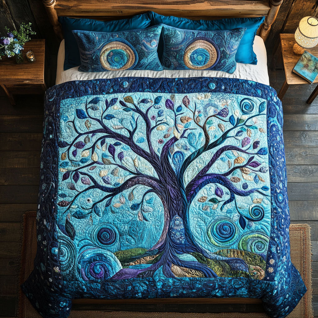 Tree Of Life Quilt Bedding Set King Size Comforter Sets Meaningful Holiday Gift for Family