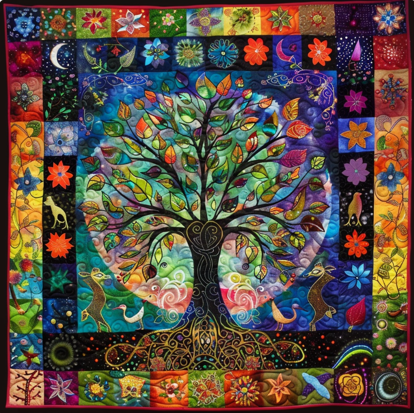Tree Of Life Quilt Blanket Best Throw Blanket First Time Mom Christmas Gifts