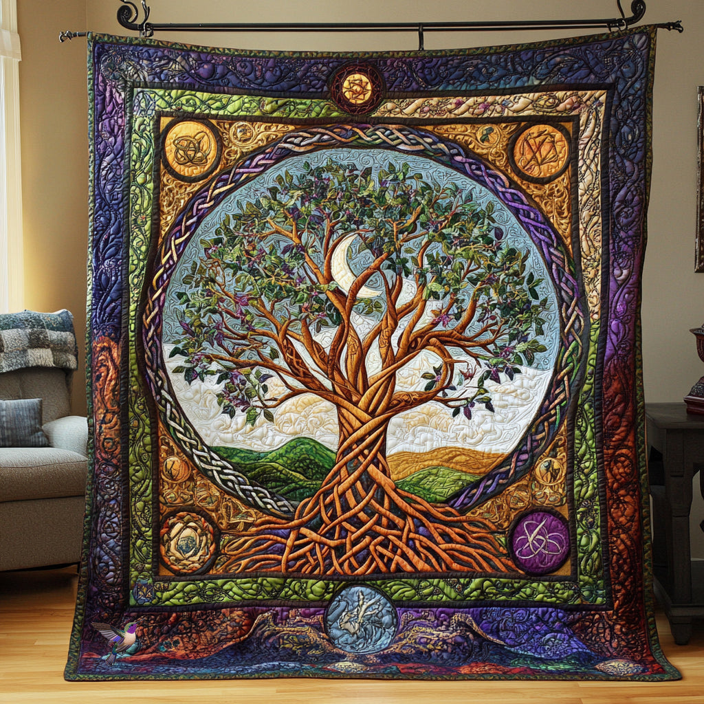 Tree Of Life Quilt Blanket King Size Blanket Gifts For The Family Christmas