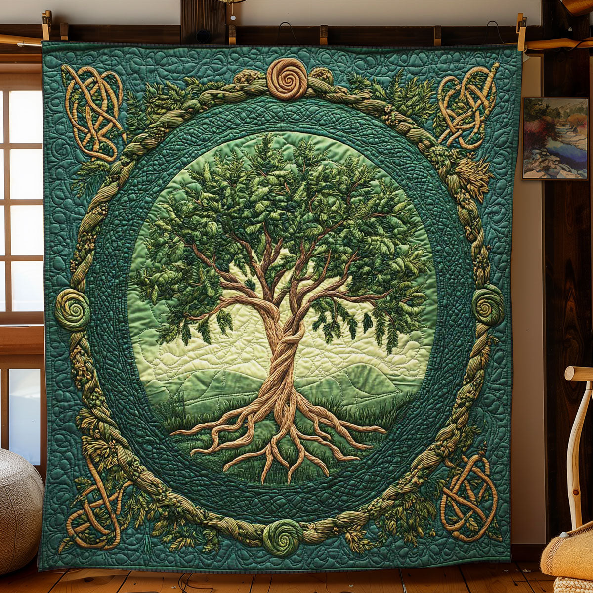 Tree Of Life Quilt Luxury Quilt Blanket Gift for Elegant Interiors