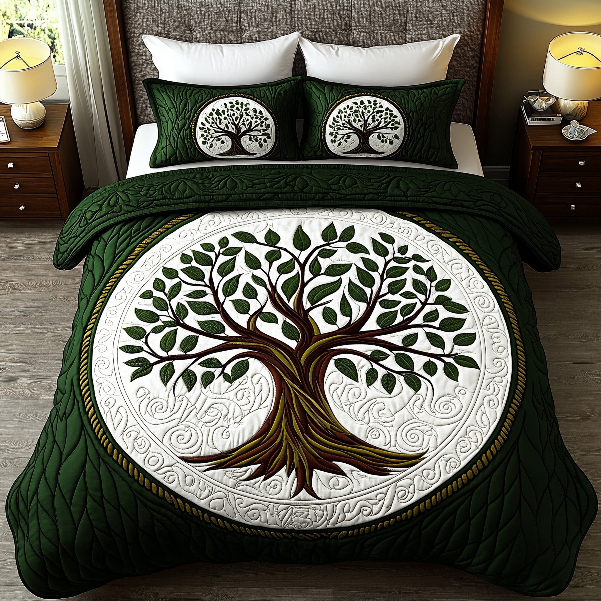 Tree Of Life Quilted Bedding Set Duvet Cover Bedspread Tree Of Life Gifts For Him