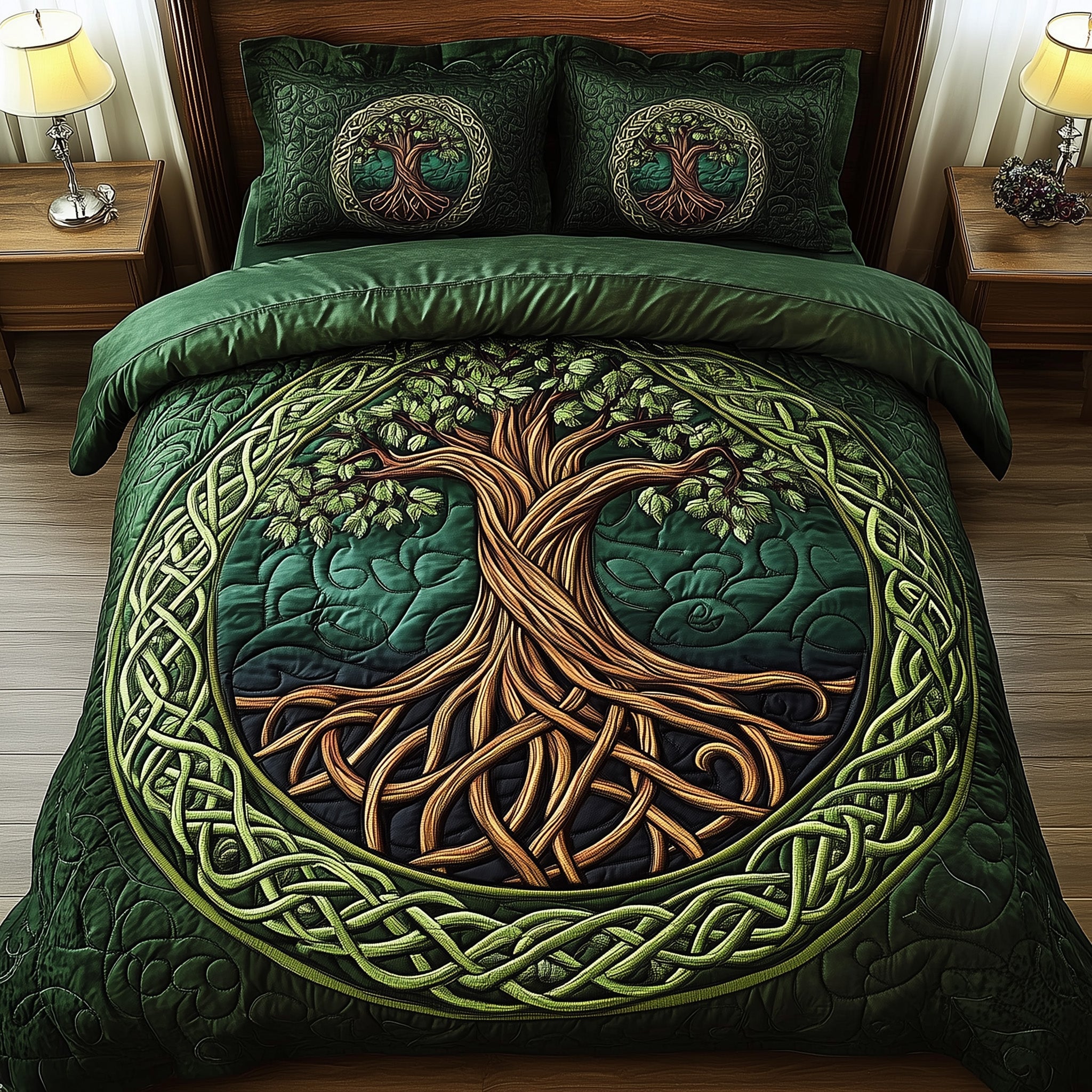 Tree Of Life Quilted Bedding Set Duvet Cover Bedspread Tree Of Life Themed Gifts