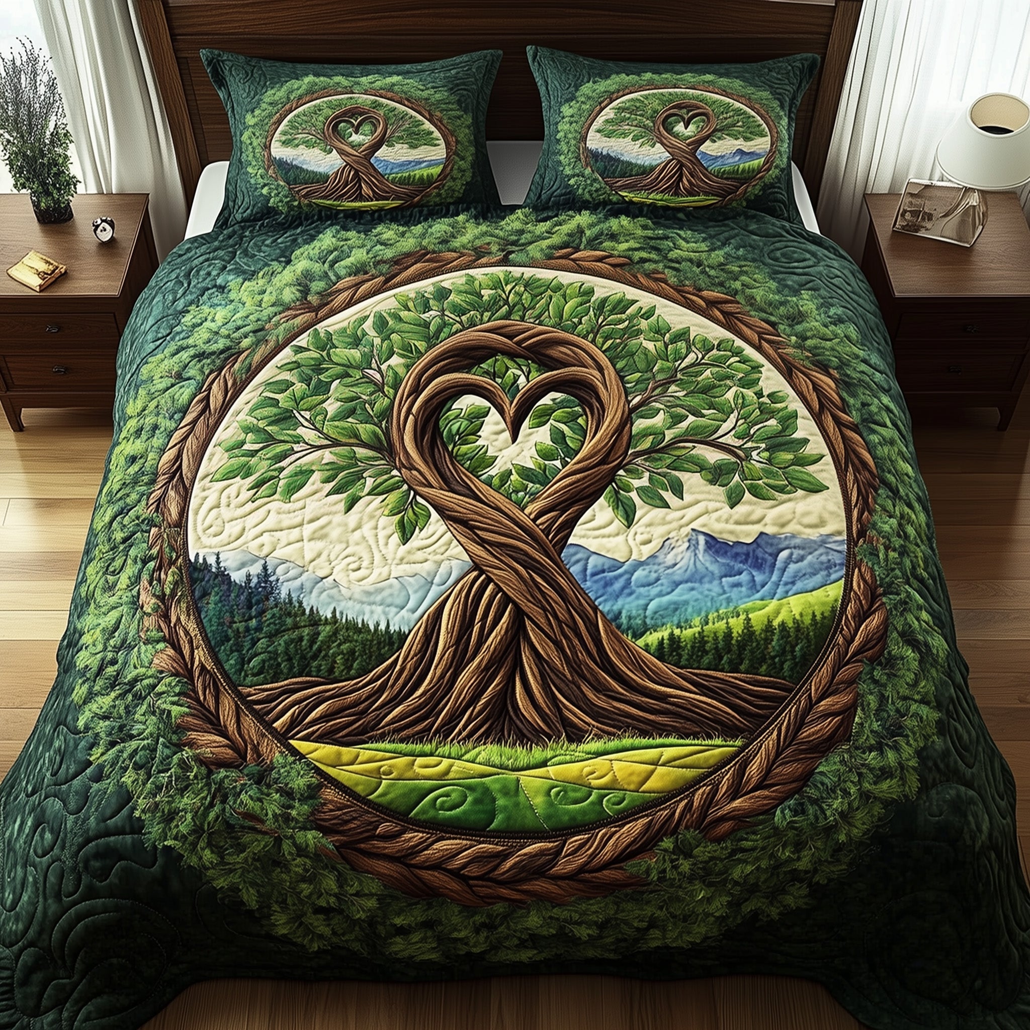 Tree of Life Quilted Bedding Set Duvet Cover Merchandise Tree Of Life Gifts Father'S Day