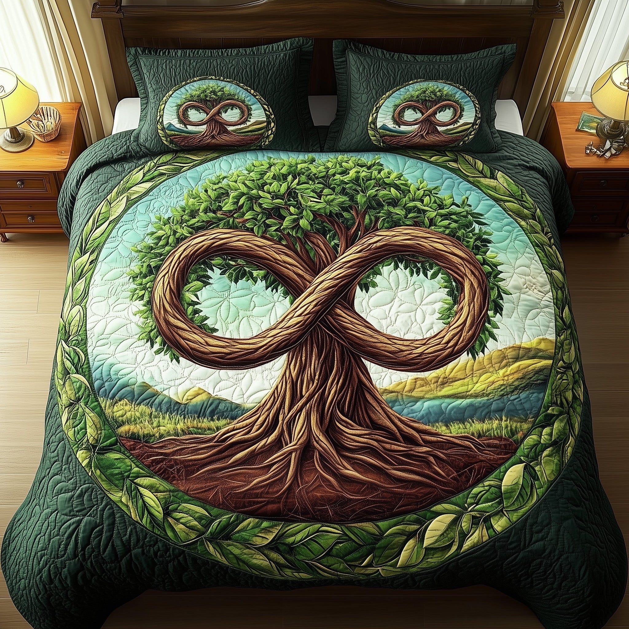 Tree of Life Quilted Bedding Set Duvet Cover Merchandise Tree Of Life Gifts For Dad