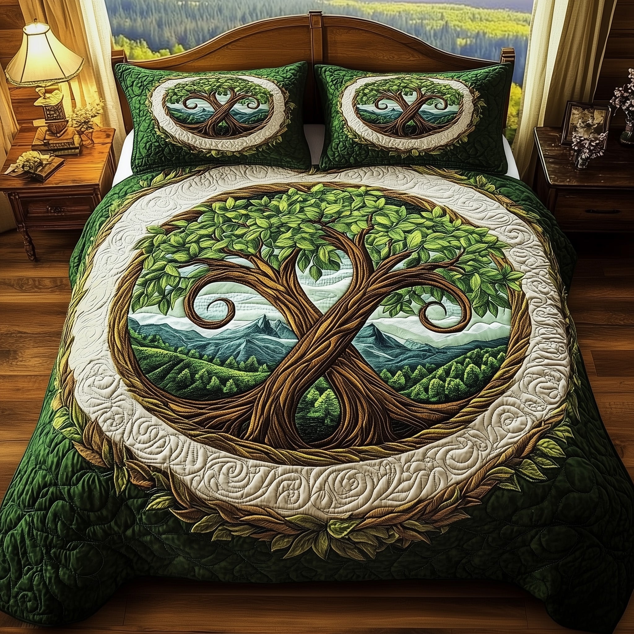 Tree of Life Quilted Bedding Set Duvet Cover Merchandise Tree Of Life Gifts For Him