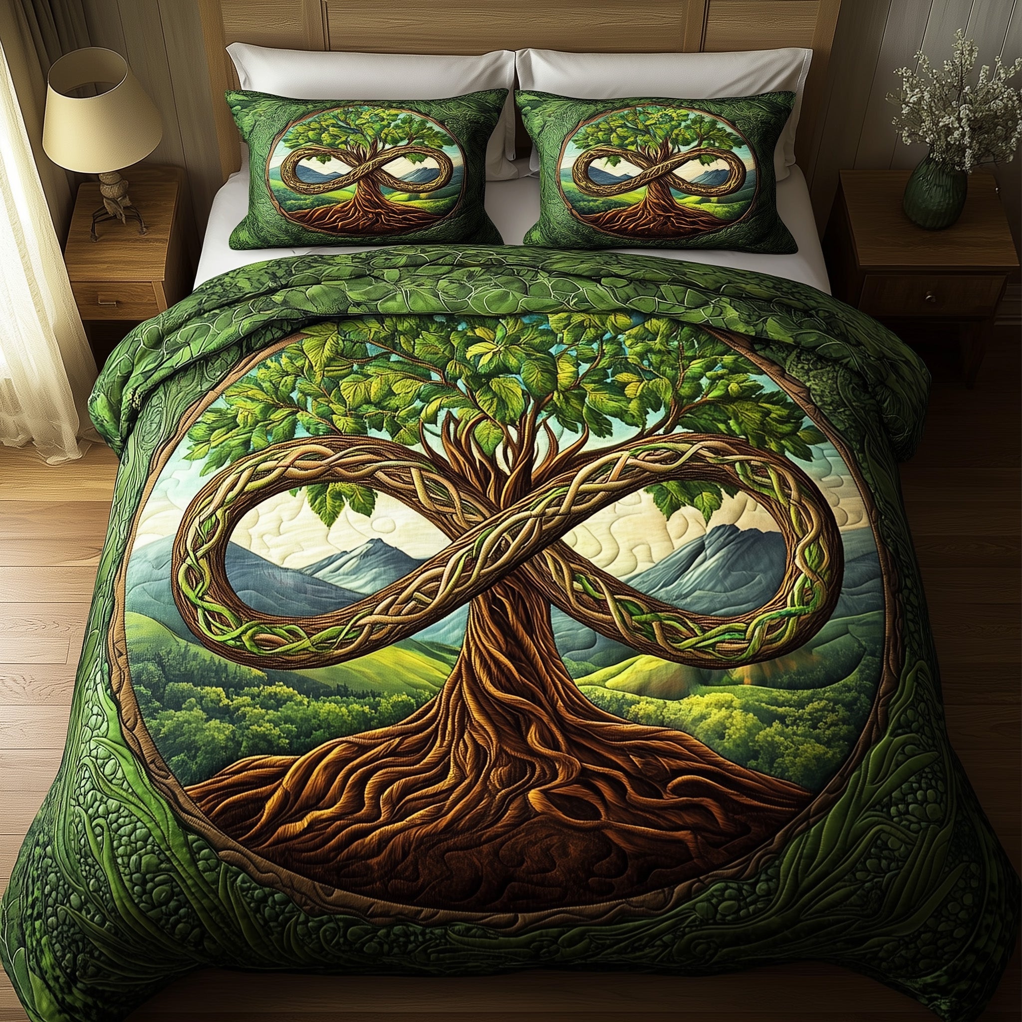 Tree of Life Quilted Bedding Set Duvet Cover Merchandise Tree Of Life Gifts For Parents