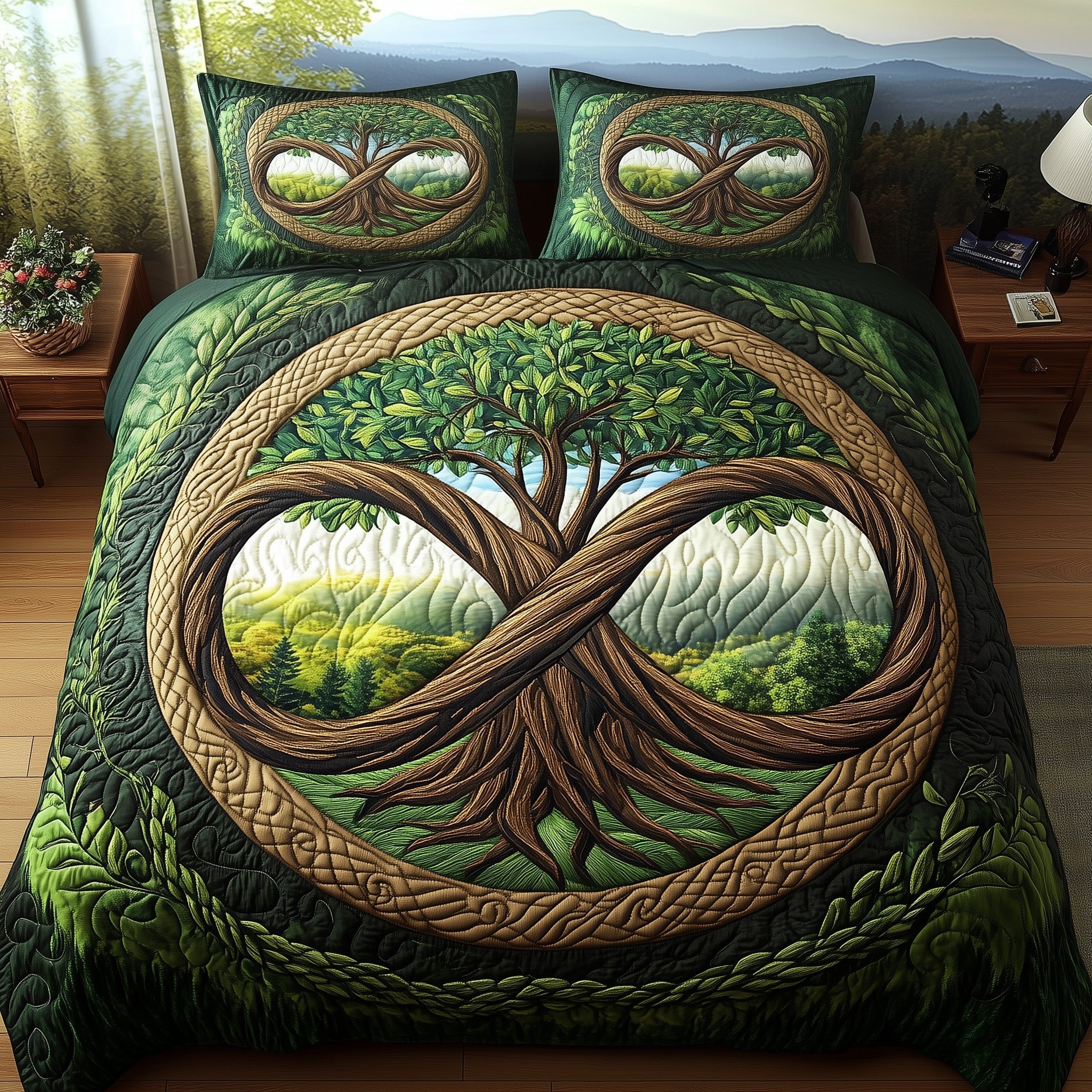 Tree of Life Quilted Bedding Set Duvet Cover Merchandise Tree Of Life Gifts For Women