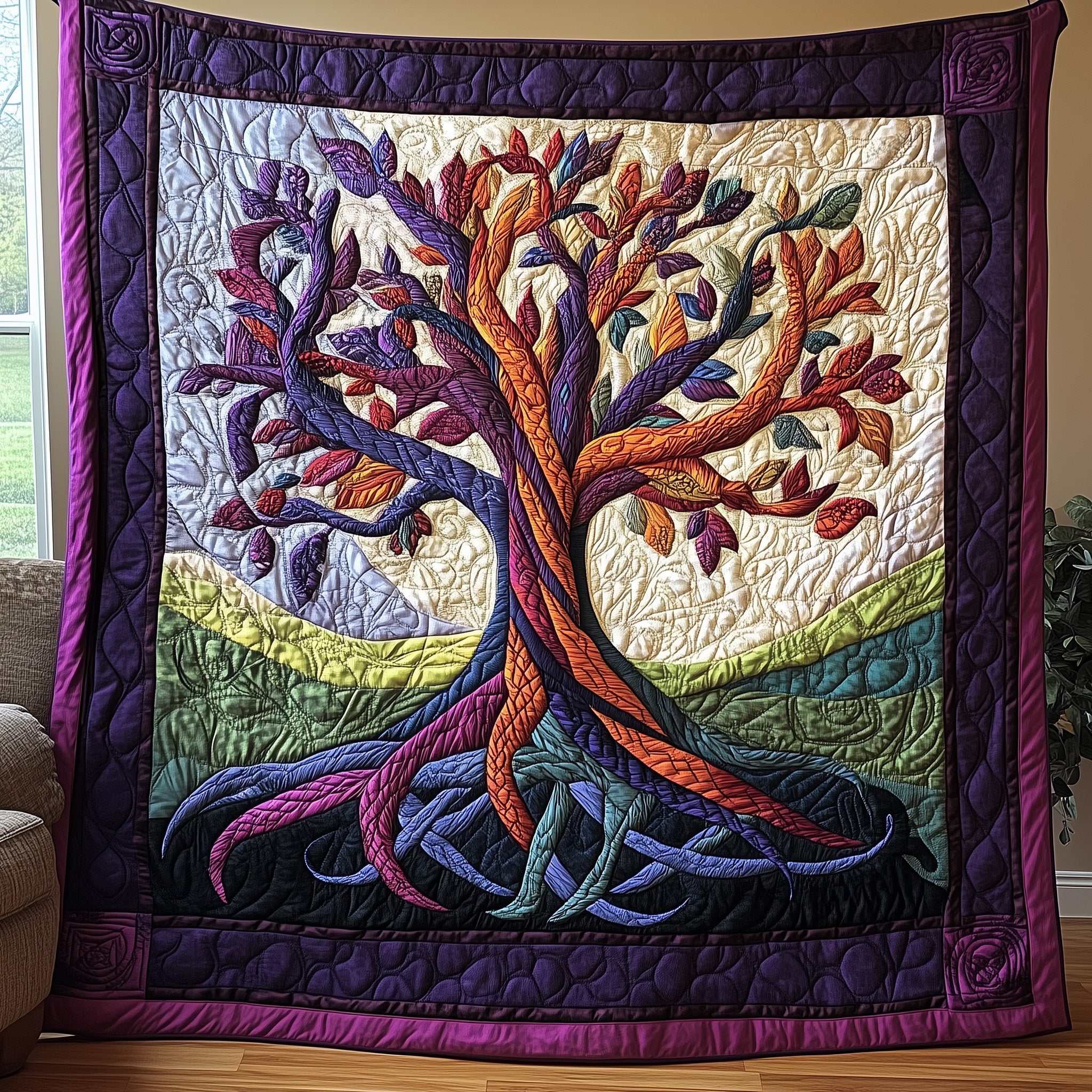 Tree Of Life Quilted Blanket Nice Throw BlanketTree Of Life Gifts For Family