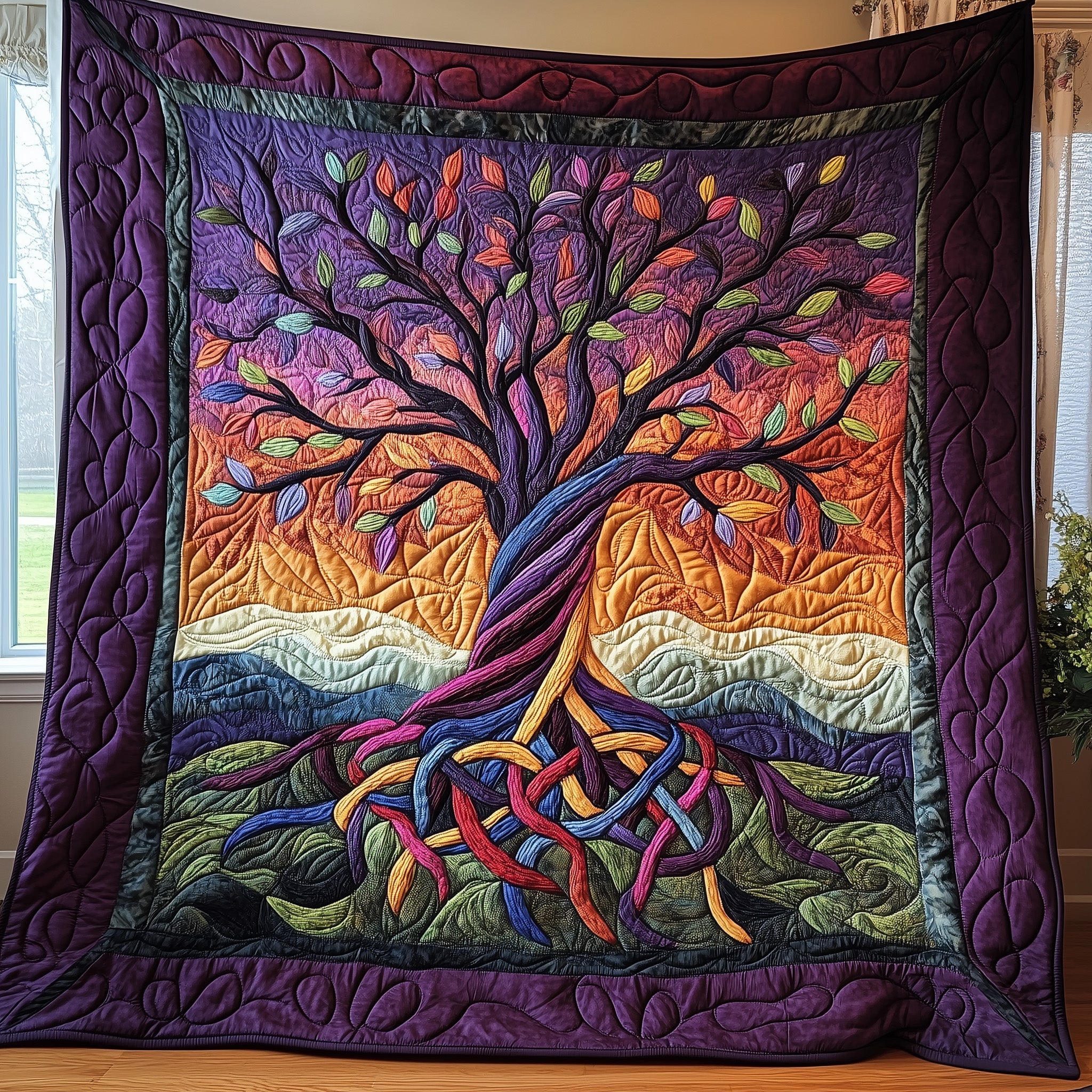 Tree Of Life Quilted Blanket Nice Throw BlanketTree Of Life Gifts For Mom