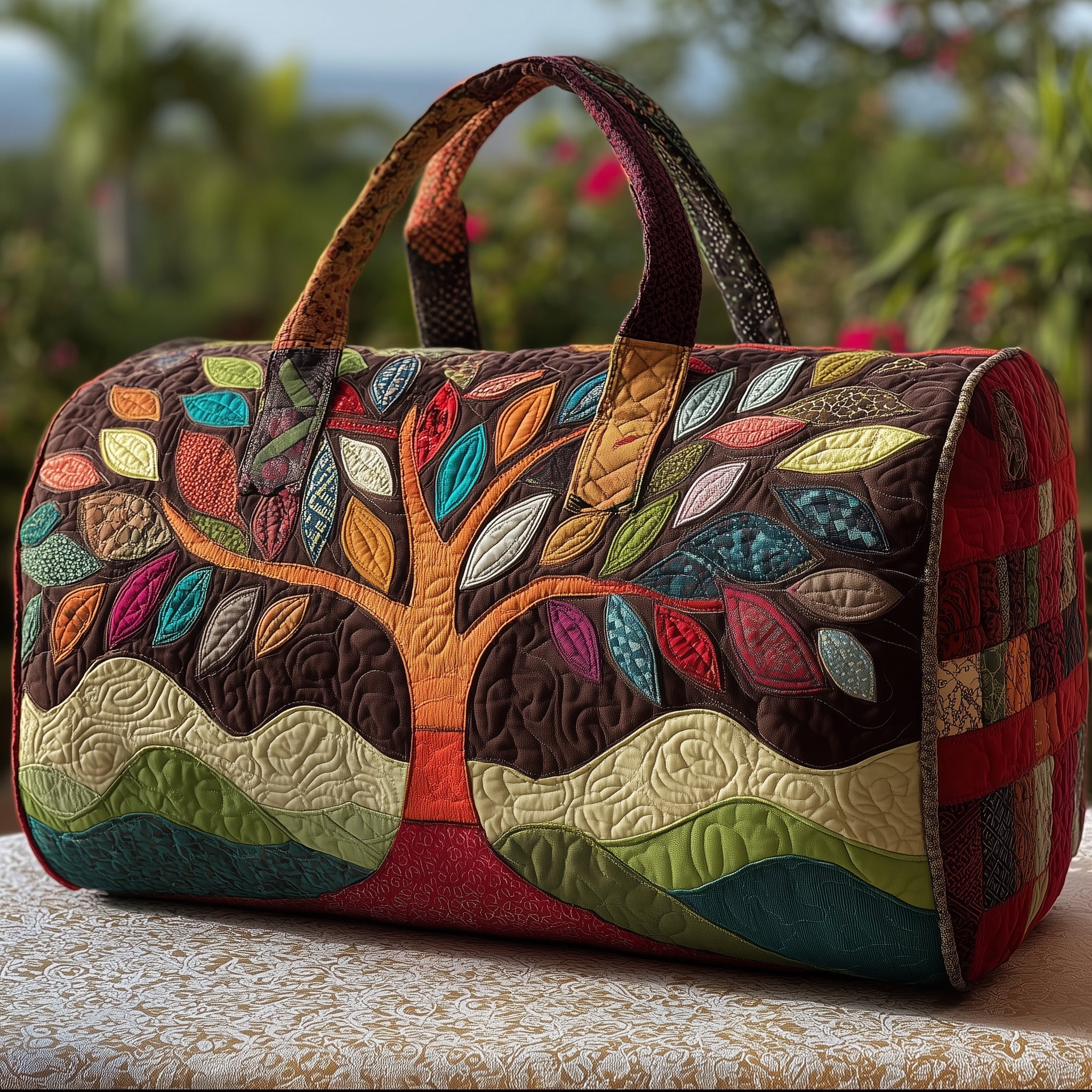 Tree Of Life Quilted Duffle Bag Daily Essentials Organizer