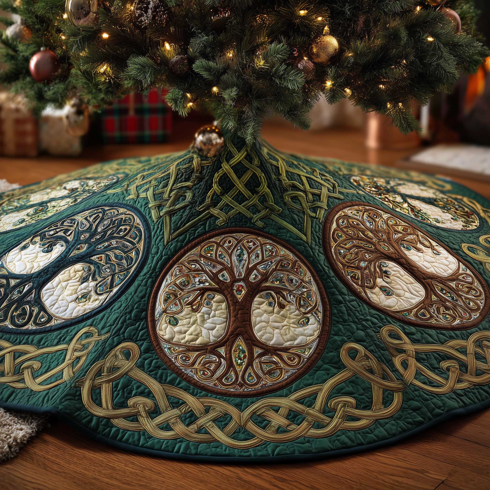 Tree Of Life Quilted Tree Skirt Home Styling Accessories Christmas Present Ideas