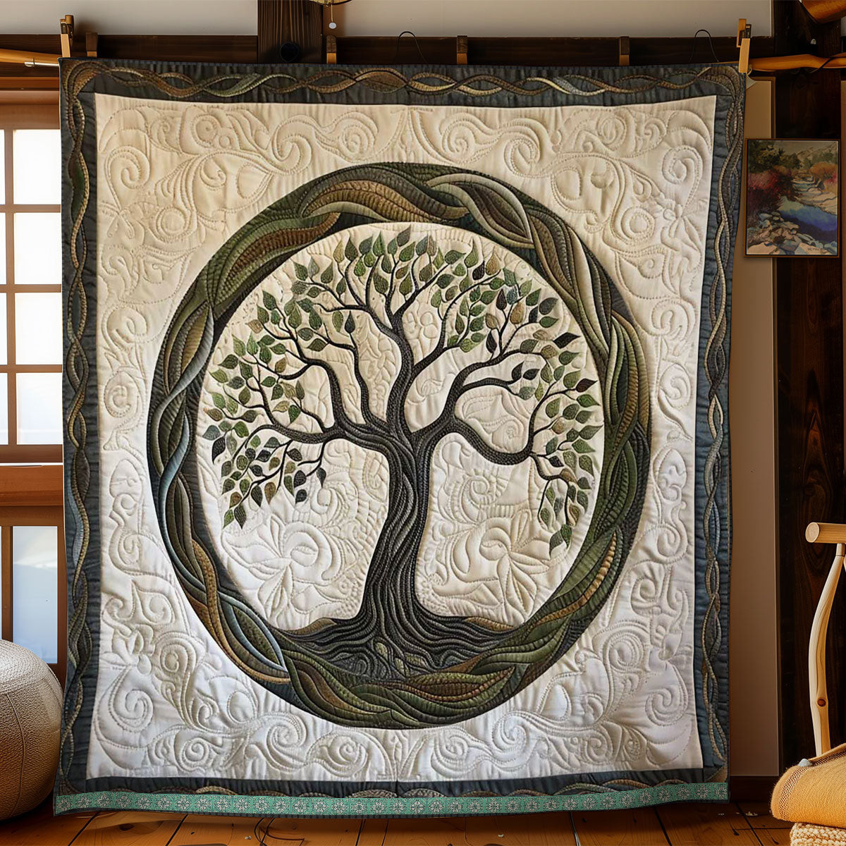 Tree Of Life Serenity Quilt Blanket Luxury Throw Blankets Retirement Gift Ideas For Men