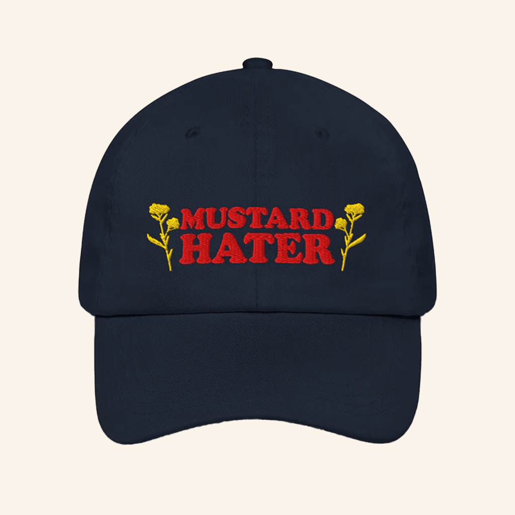 Tree People Merch Mustard Hater Embroidered Hat Gifts For Husband