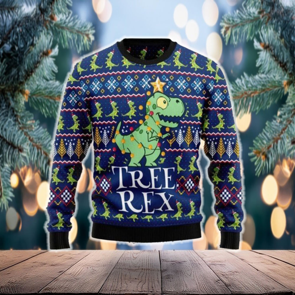 Tree Rex Christmas Ugly Sweater Cute Dinosaur Sweater Gifts for Christmas