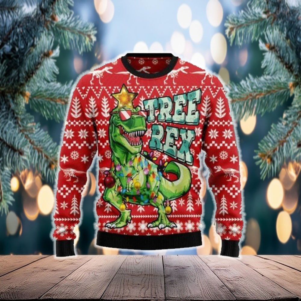 Tree Rex Christmas Ugly Sweater Funny Dinosaur Gifts for Christmas
