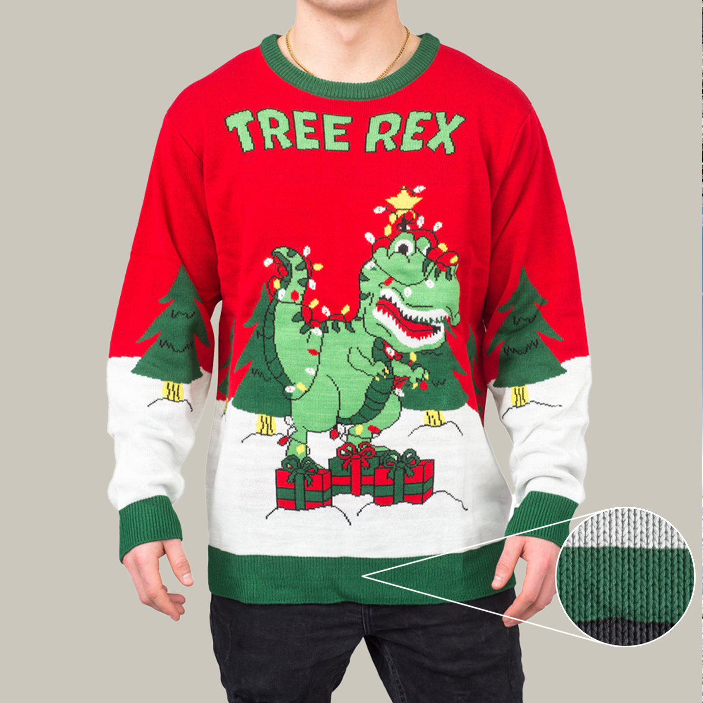 Tree Rex Light Up T-Rex Ugly Christmas Hilarious Ugly Christmas Sweaters Christmas Gift Ideas For Son In Law