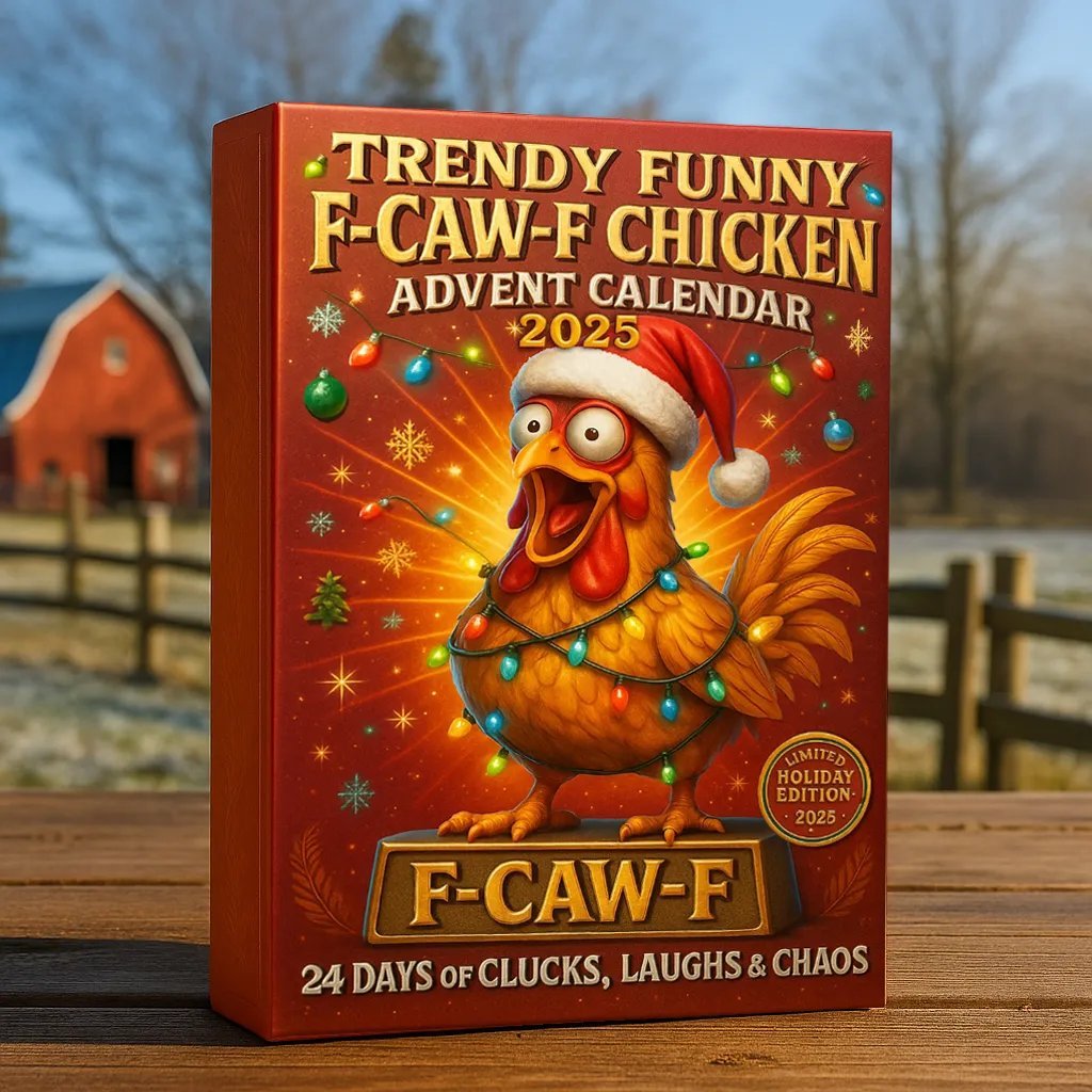 Trendy Funny F Caw F Chicken Advent Calendar 2025 Fun Advent Calendar Chicken Lover Gifts