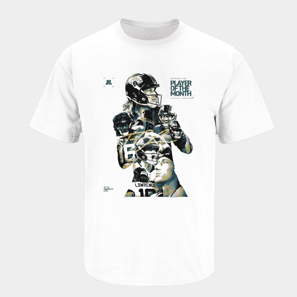 Trevor Lawrence Jacksonville Jaguars Player Of The Month T-Shirt Gifts For Football Fan Trevor Lawrence Jacksonville Jaguars Player Of The Month T-Shirt Gifts For Football Fan
