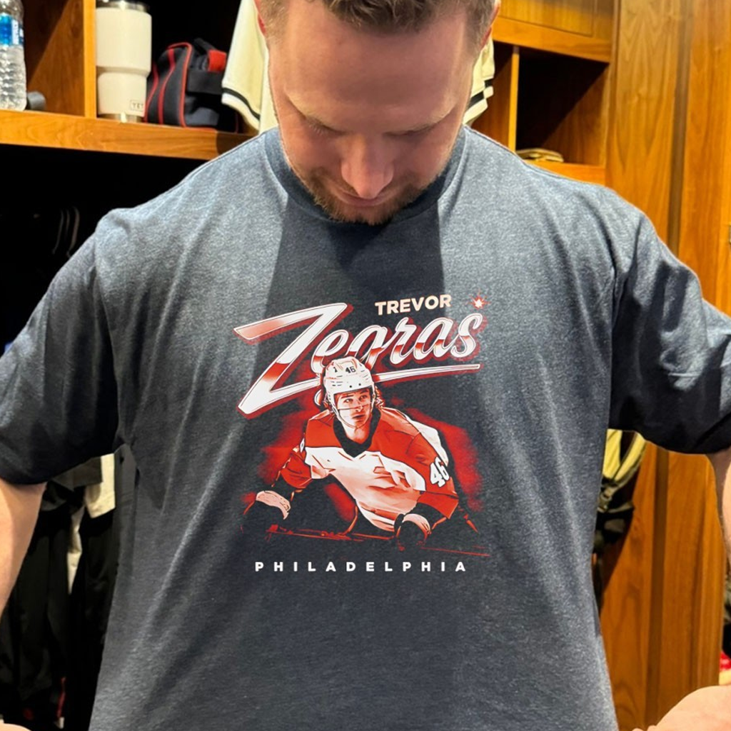 Trevor Zegras Philadelphia Flyers Retro T-Shirt Trevor Zegras Merch Ice Hockey Fan Gifts