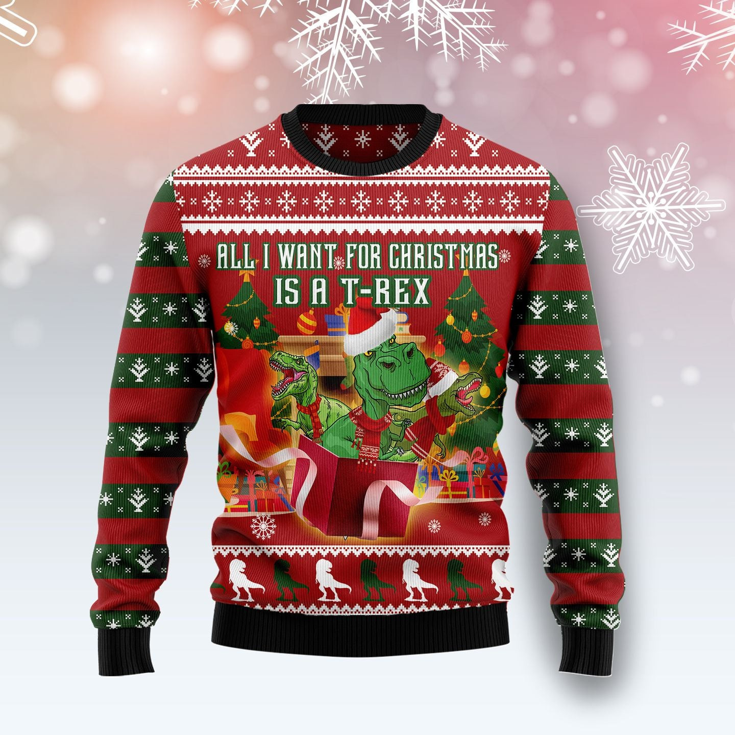 Trex Christmas's Gift Ugly Christmas Sweater