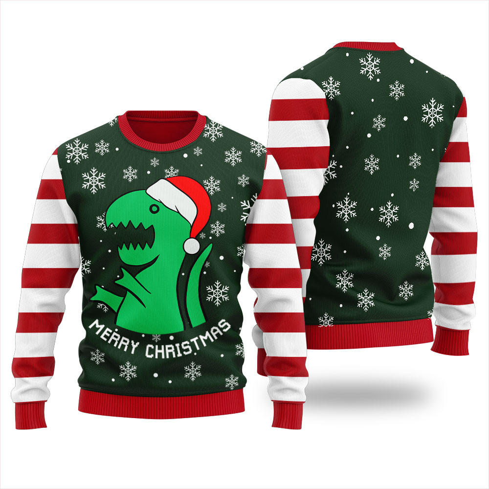 Trex Mens Funny Christmas Sweater Comfortable Holiday Sweater for Chilly Nights
