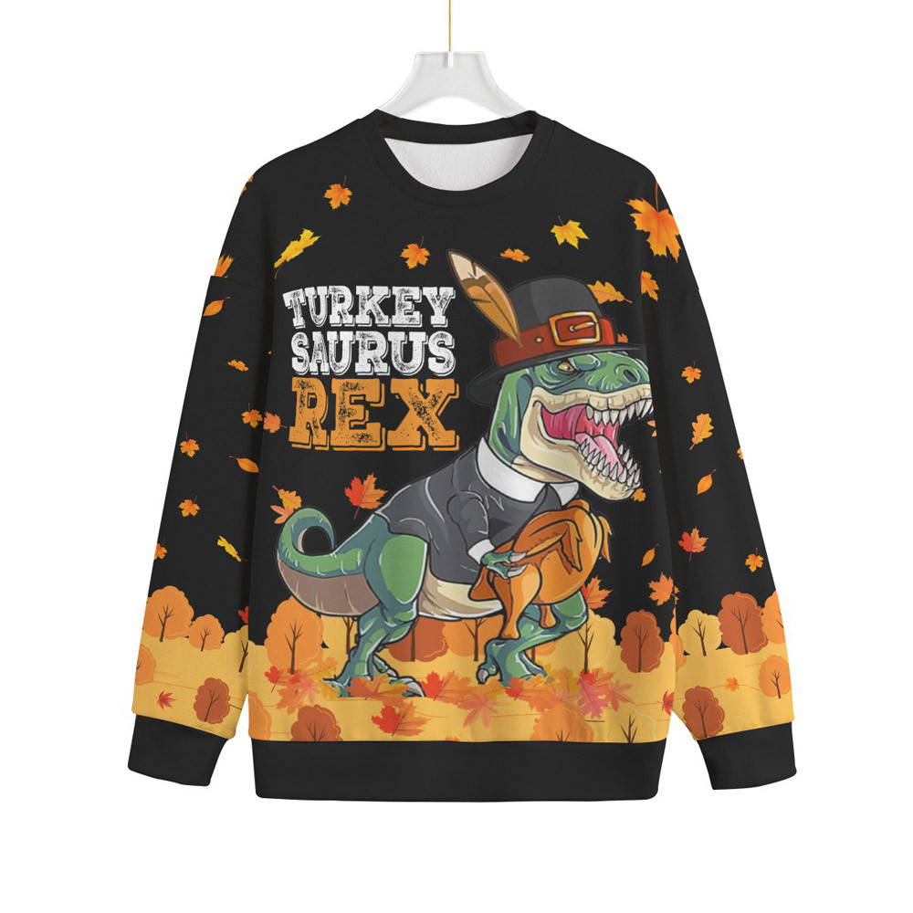 Trex Turkey Thanksgiving Plus Size Holiday Sweater Lovely Christmas Sweater Gift for Mom or Grandma