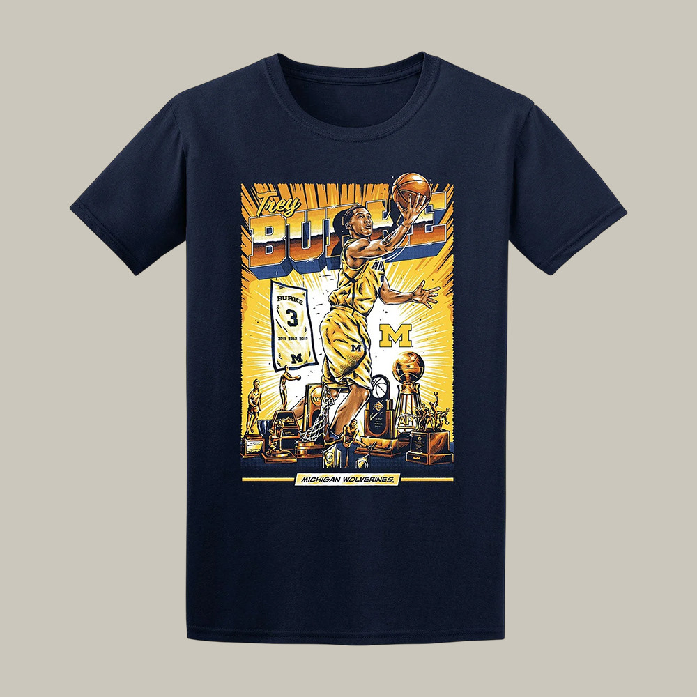 Trey Burke Michigan Wolverines T-Shirt 2026 NCAA Men's Basketball Merch Game Day Gift Idea