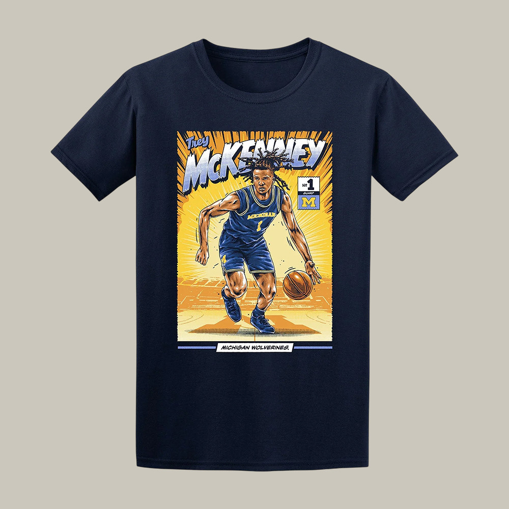 Trey McKenney Michigan Wolverines T-Shirt 2026 NCAA Men's Basketball Clothing Fan Gift
