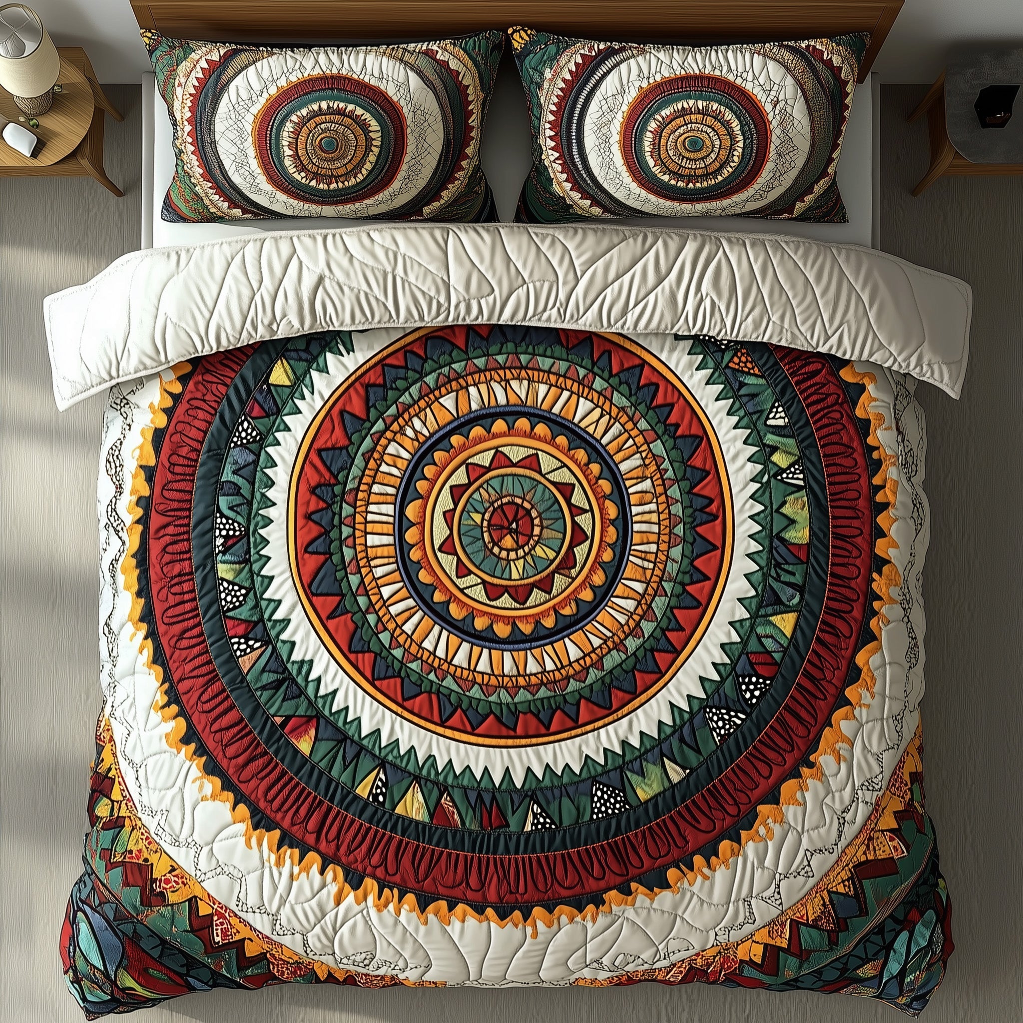 Tribal Charm Quilted Bedding Set Duvet Cover Merchandise Meaningful Gifts For Wife
