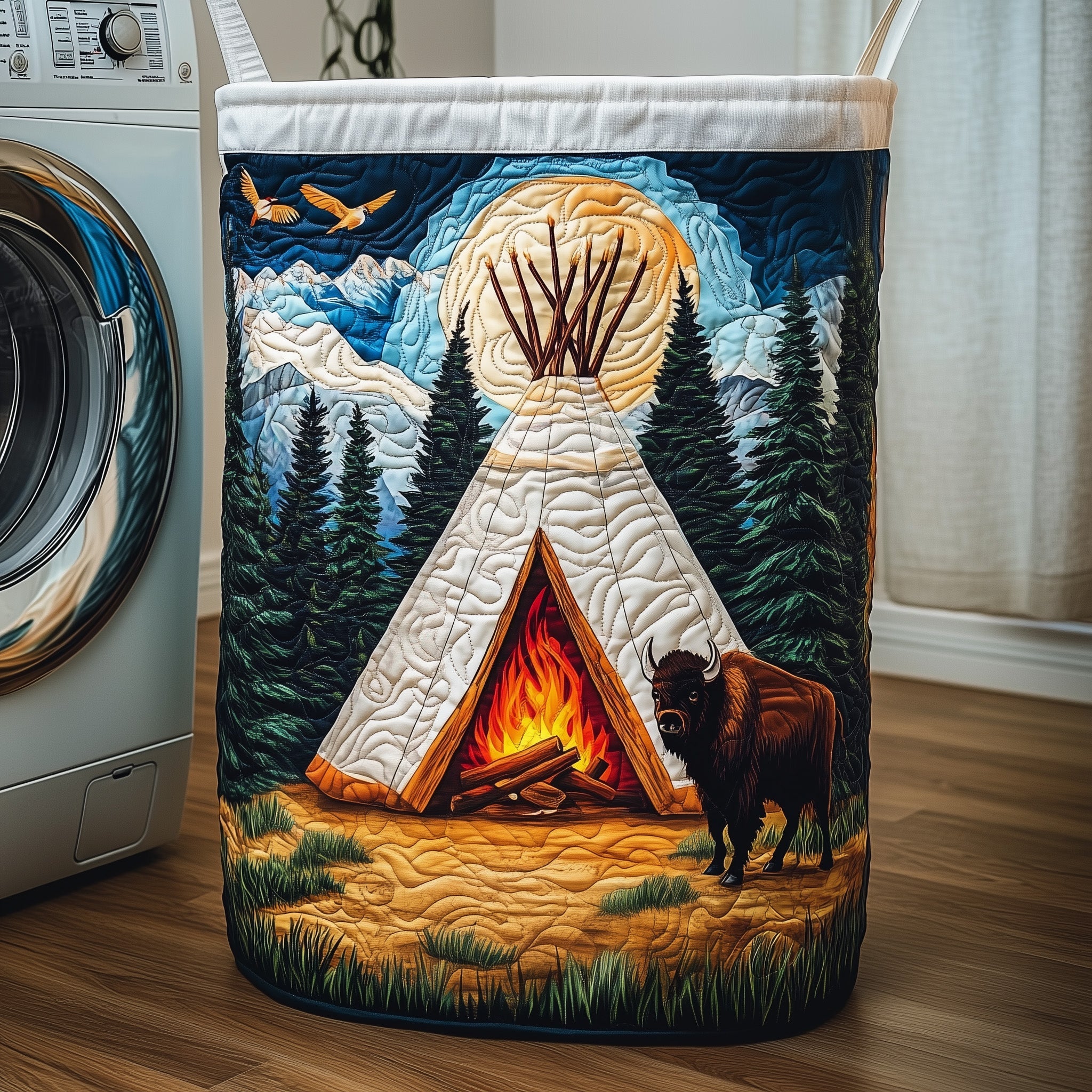 Tribal Comfort Quilted Laundry Basket Perfect Gift For Your House