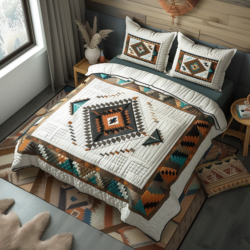 Tribal Echo Quilted Bedding Set Bedroom Decorations Native American Gifts Online