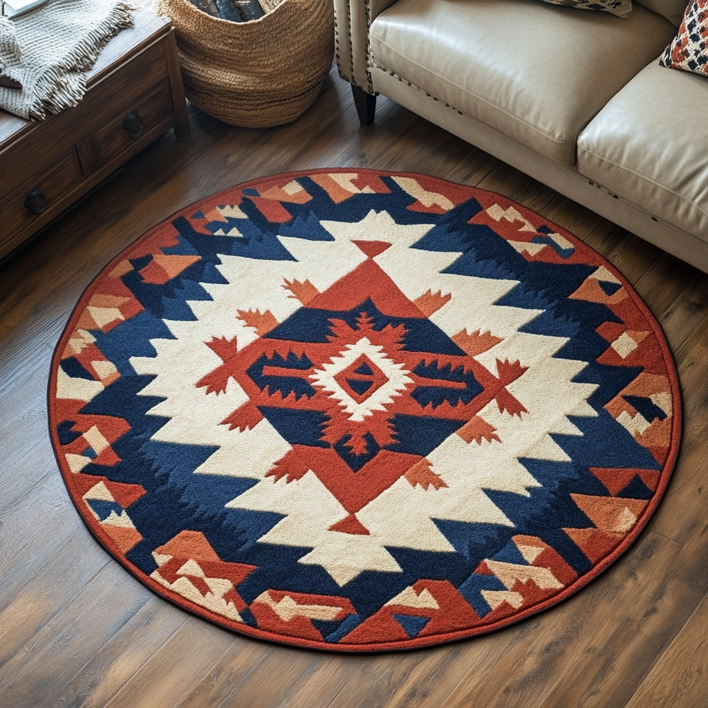 Tribal Echo Quilted Round Mat Entry Way Ideas Sunflower Christmas Gift Ideas
