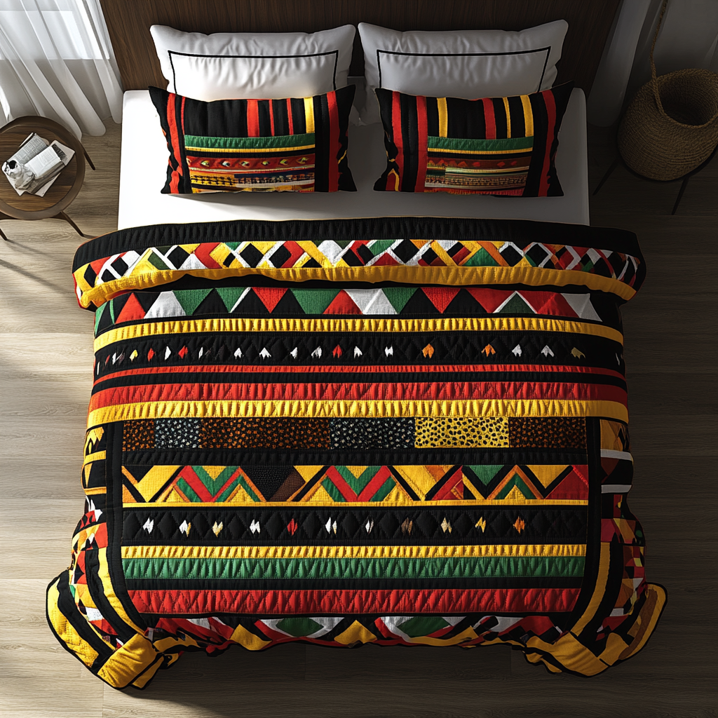 Tribal Essence Quilted Bedding Set Bed Decor Best African American Gifts