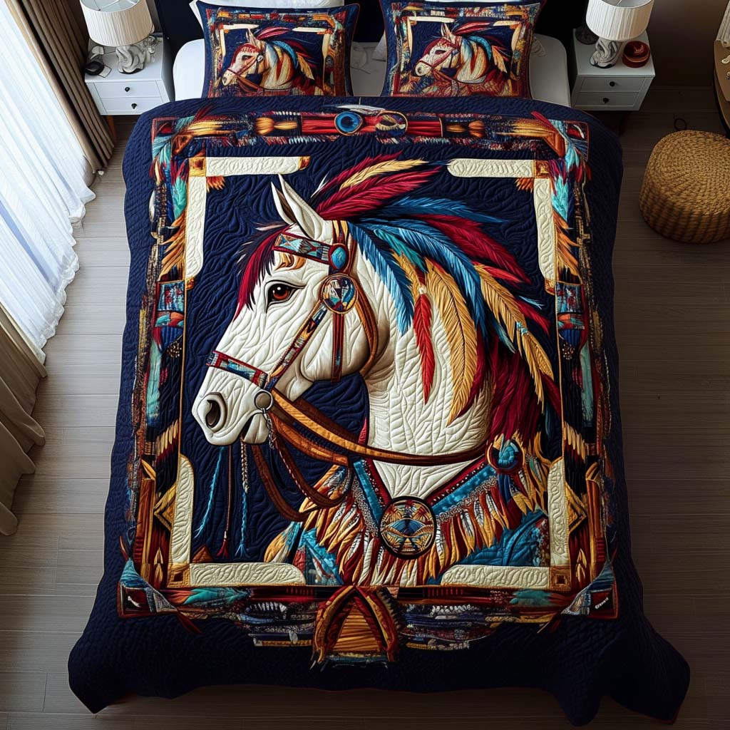 Tribal Flight Quilted Bedding Set Bed Decor Native American Gifts For Her