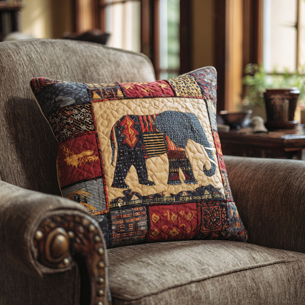 Tribal Guardians Quilted Pillow Case Throw Pillow Cases Good Elephant Themed Gifts