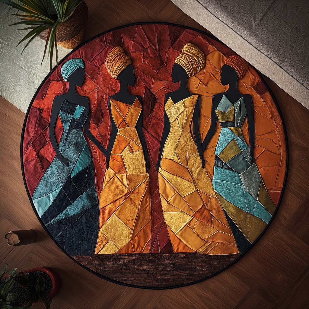 Tribal Harmony Quilted Round Mat Front Door Idea Sunflower Items For Gifts