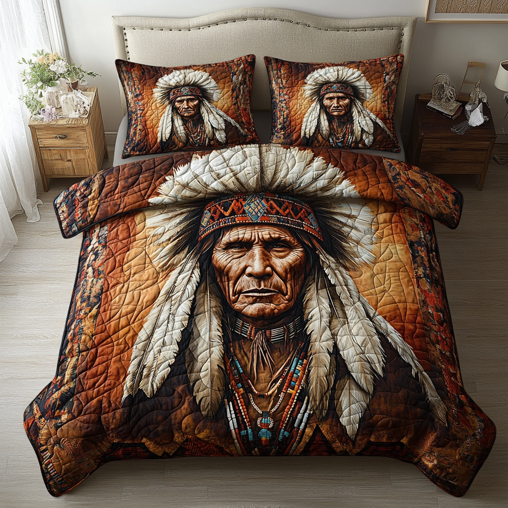 Tribal Honor Collection Quilted Bedding Set Cozy Bedroom Decor Native American Mom Gift ideas