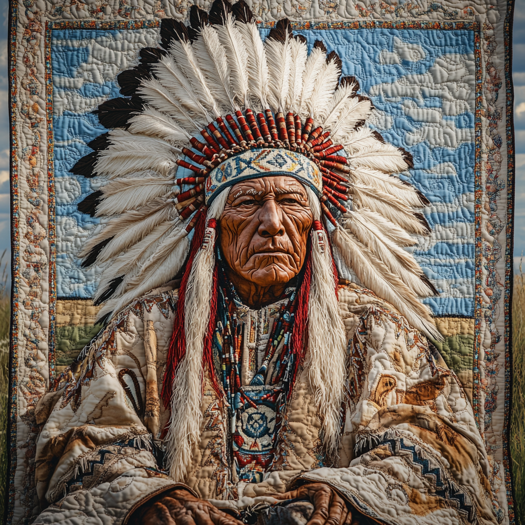 Tribal Honor Collection Quilted Blanket Cute Throw Blanket Best Native American Gifts For Her