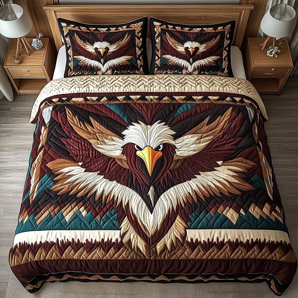 Tribal Majesty Quilted Bedding Set Stylish Bed Sheet Set for Modern Home