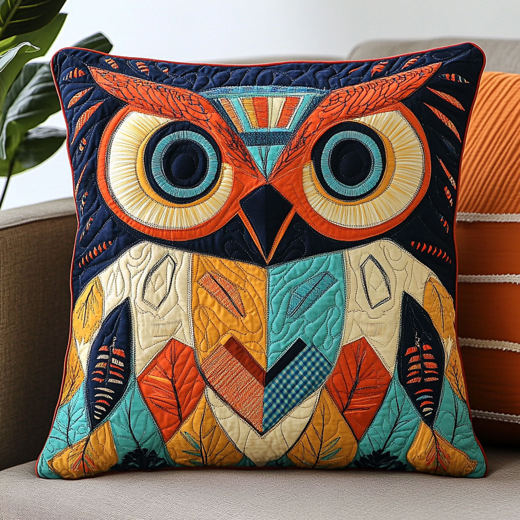 Tribal Owl Quilt Pillow Case Exclusive Pillow Case Gift Set for Home Comfort