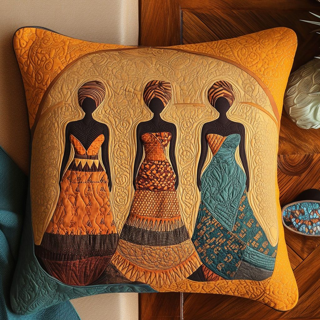 Tribal Radiance Quilted Pillow Case Decorative Pillow Cases African American Gifts For Women